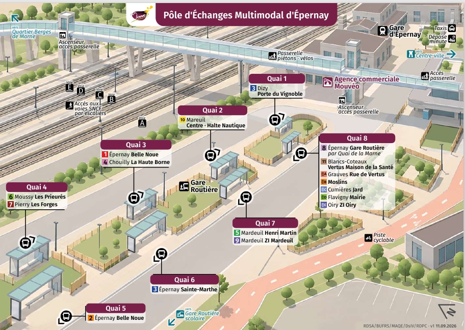 Plan pôle d'échanges multimodal d'Epernay