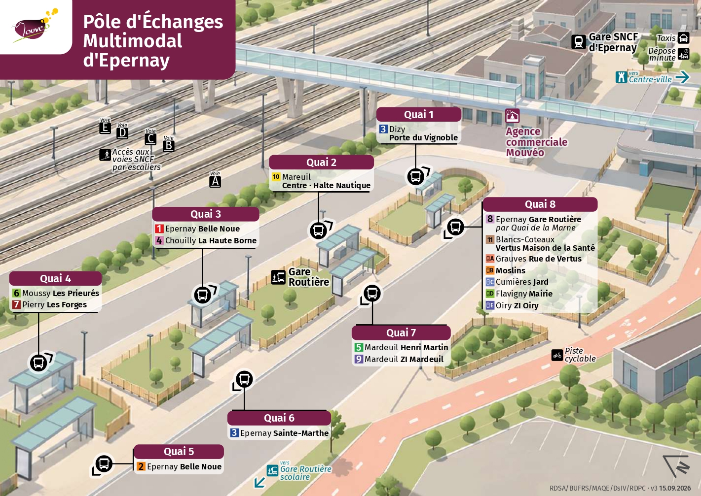plan pôle d'échanges multimodal d'Epernay
